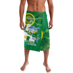 Custom Australia Lacrosse Lavalava Go Aussie Shark Aboriginal Art