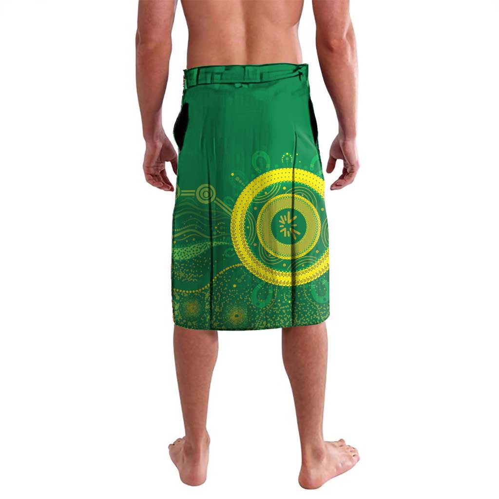 Custom Australia Lacrosse Lavalava Go Aussie Shark Aboriginal Art
