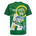 Custom Australia Lacrosse Rugby Jersey Go Aussie Shark Aboriginal Art
