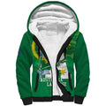 Custom Australia Lacrosse Sherpa Hoodie Go Aussie Shark Aboriginal Art