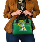 Custom Australia Lacrosse Shoulder Handbag Go Aussie Shark Aboriginal Art