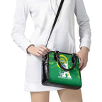 Custom Australia Lacrosse Shoulder Handbag Go Aussie Shark Aboriginal Art