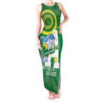 Custom Australia Lacrosse Tank Maxi Dress Go Aussie Shark Aboriginal Art