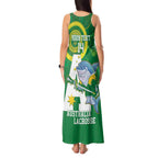 Custom Australia Lacrosse Tank Maxi Dress Go Aussie Shark Aboriginal Art