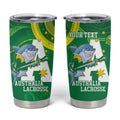 Custom Australia Lacrosse Tumbler Cup Go Aussie Shark Aboriginal Art