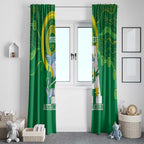 Custom Australia Lacrosse Window Curtain Go Aussie Shark Aboriginal Art