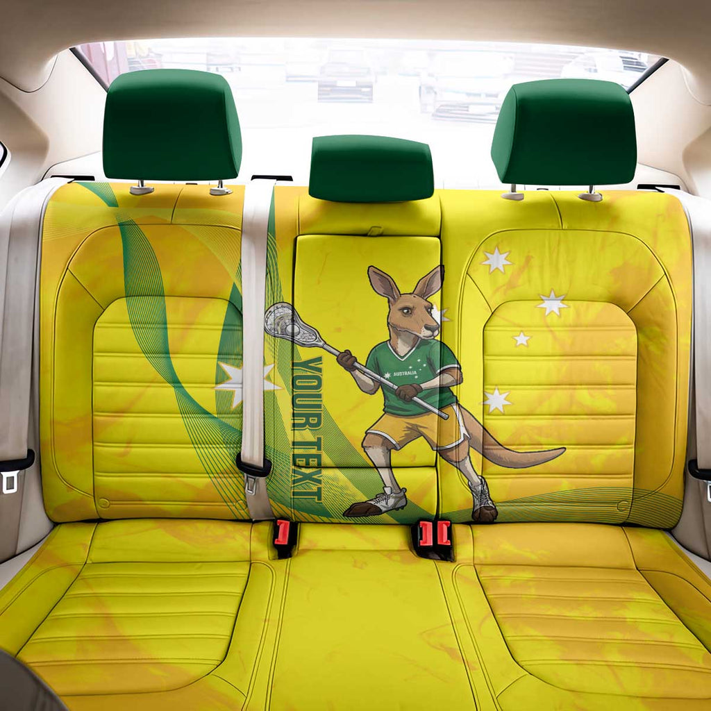 Personalised Australia Lacrosse Back Car Seat Cover Go Aussie Kangaroo Dynamic Style
