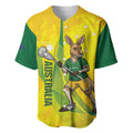 Personalised Australia Lacrosse Baseball Jersey Go Aussie Kangaroo Dynamic Style