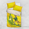Personalised Australia Lacrosse Bedding Set Go Aussie Kangaroo Dynamic Style