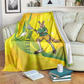 Personalised Australia Lacrosse Blanket Go Aussie Kangaroo Dynamic Style
