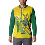 Personalised Australia Lacrosse Button Sweatshirt Go Aussie Kangaroo Dynamic Style