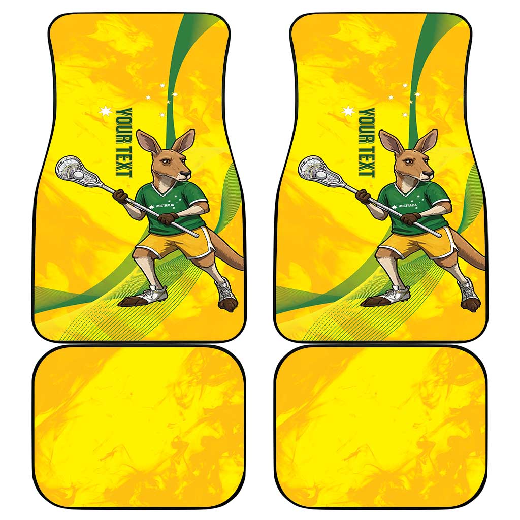 Personalised Australia Lacrosse Car Mats Go Aussie Kangaroo Dynamic Style