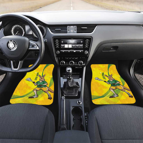 Personalised Australia Lacrosse Car Mats Go Aussie Kangaroo Dynamic Style