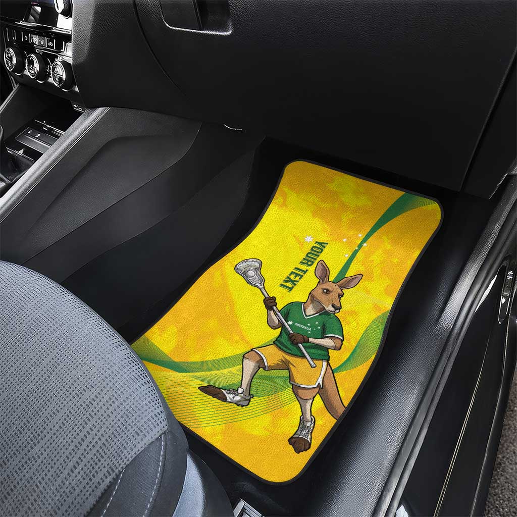 Personalised Australia Lacrosse Car Mats Go Aussie Kangaroo Dynamic Style