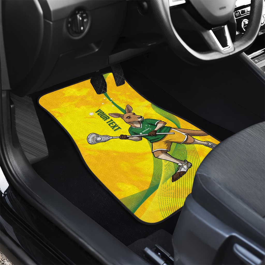 Personalised Australia Lacrosse Car Mats Go Aussie Kangaroo Dynamic Style