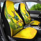 Personalised Australia Lacrosse Car Seat Cover Go Aussie Kangaroo Dynamic Style