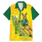 Personalised Australia Lacrosse Family Matching Mermaid Dress and Hawaiian Shirt Go Aussie Kangaroo Dynamic Style
