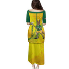 Personalised Australia Lacrosse Family Matching Puletasi and Hawaiian Shirt Go Aussie Kangaroo Dynamic Style