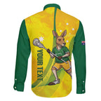 Personalised Australia Lacrosse Family Matching Summer Maxi Dress and Hawaiian Shirt Go Aussie Kangaroo Dynamic Style