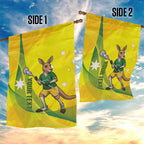Personalised Australia Lacrosse Garden Flag Go Aussie Kangaroo Dynamic Style