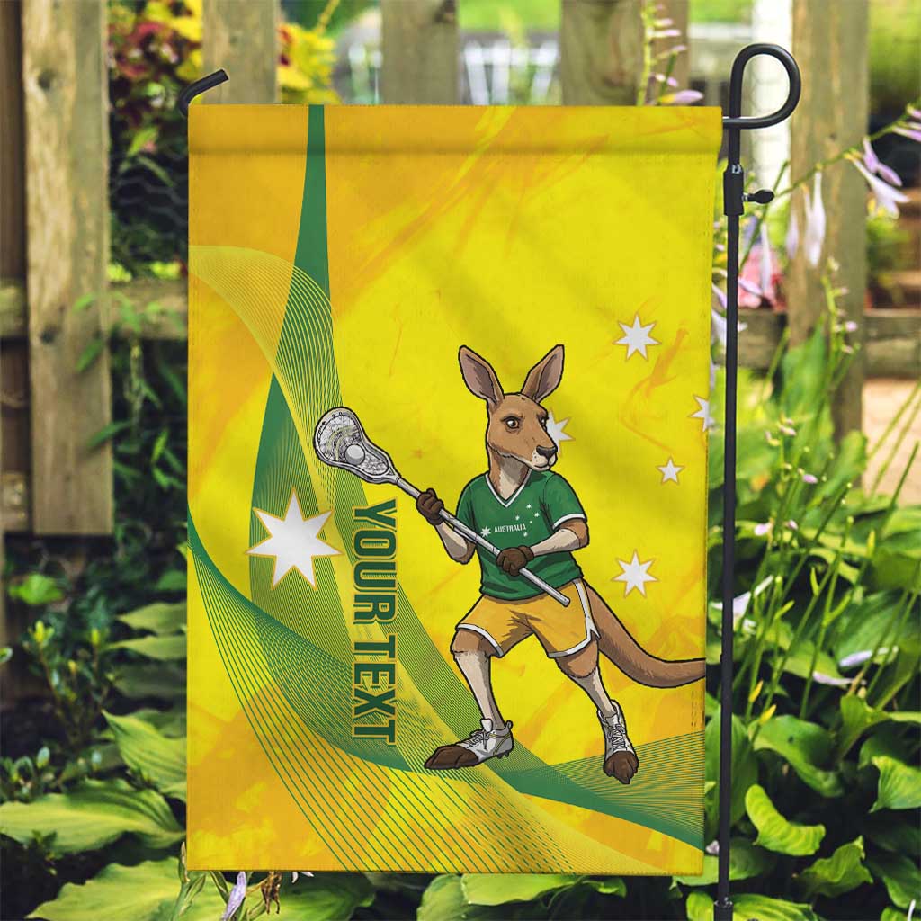 Personalised Australia Lacrosse Garden Flag Go Aussie Kangaroo Dynamic Style