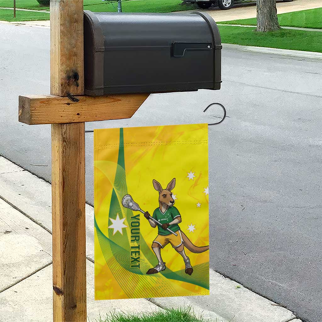 Personalised Australia Lacrosse Garden Flag Go Aussie Kangaroo Dynamic Style