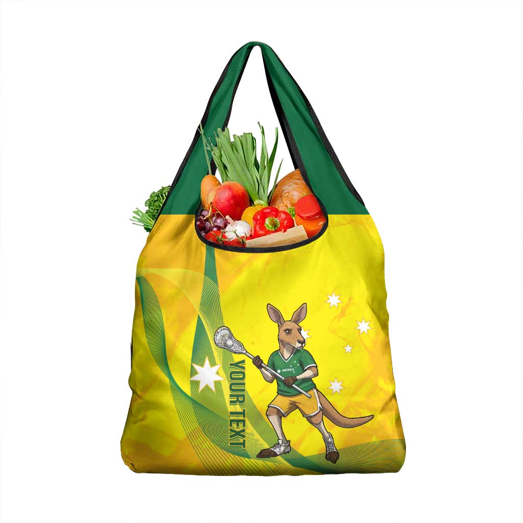 Personalised Australia Lacrosse Grocery Bag Go Aussie Kangaroo Dynamic Style