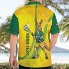 Personalised Australia Lacrosse Hawaiian Shirt Go Aussie Kangaroo Dynamic Style