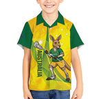Personalised Australia Lacrosse Hawaiian Shirt Go Aussie Kangaroo Dynamic Style