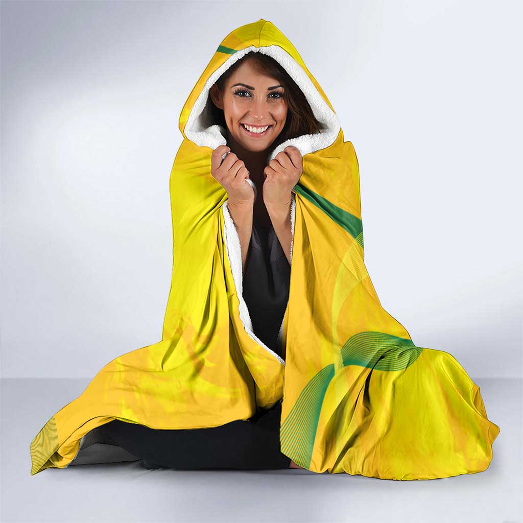 Personalised Australia Lacrosse Hooded Blanket Go Aussie Kangaroo Dynamic Style
