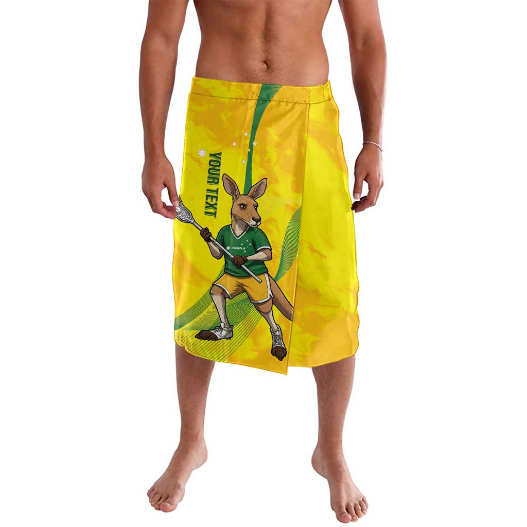 Personalised Australia Lacrosse Lavalava Go Aussie Kangaroo Dynamic Style
