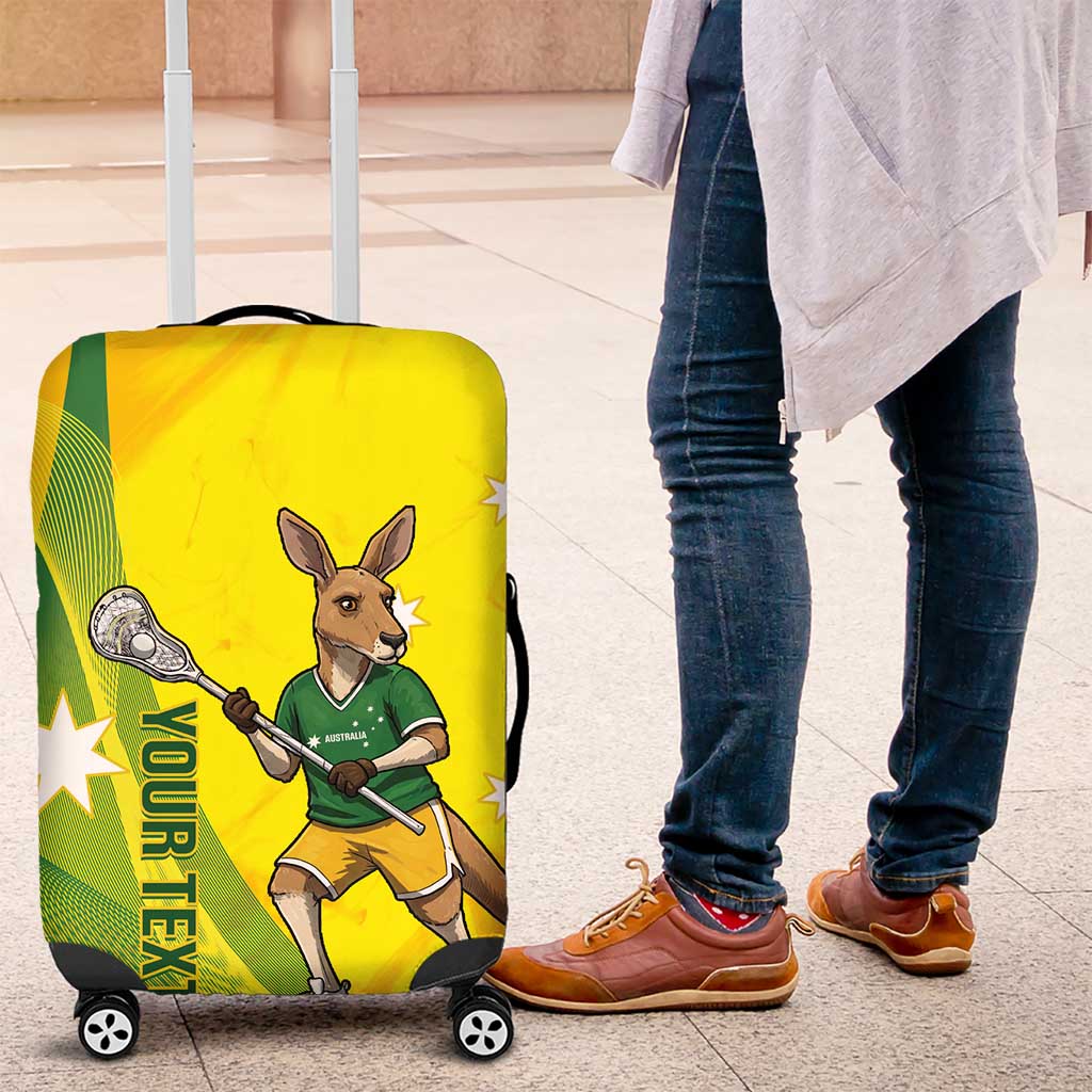 Personalised Australia Lacrosse Luggage Cover Go Aussie Kangaroo Dynamic Style