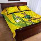 Personalised Australia Lacrosse Quilt Bed Set Go Aussie Kangaroo Dynamic Style