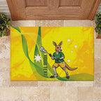 Personalised Australia Lacrosse Rubber Doormat Go Aussie Kangaroo Dynamic Style
