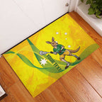 Personalised Australia Lacrosse Rubber Doormat Go Aussie Kangaroo Dynamic Style