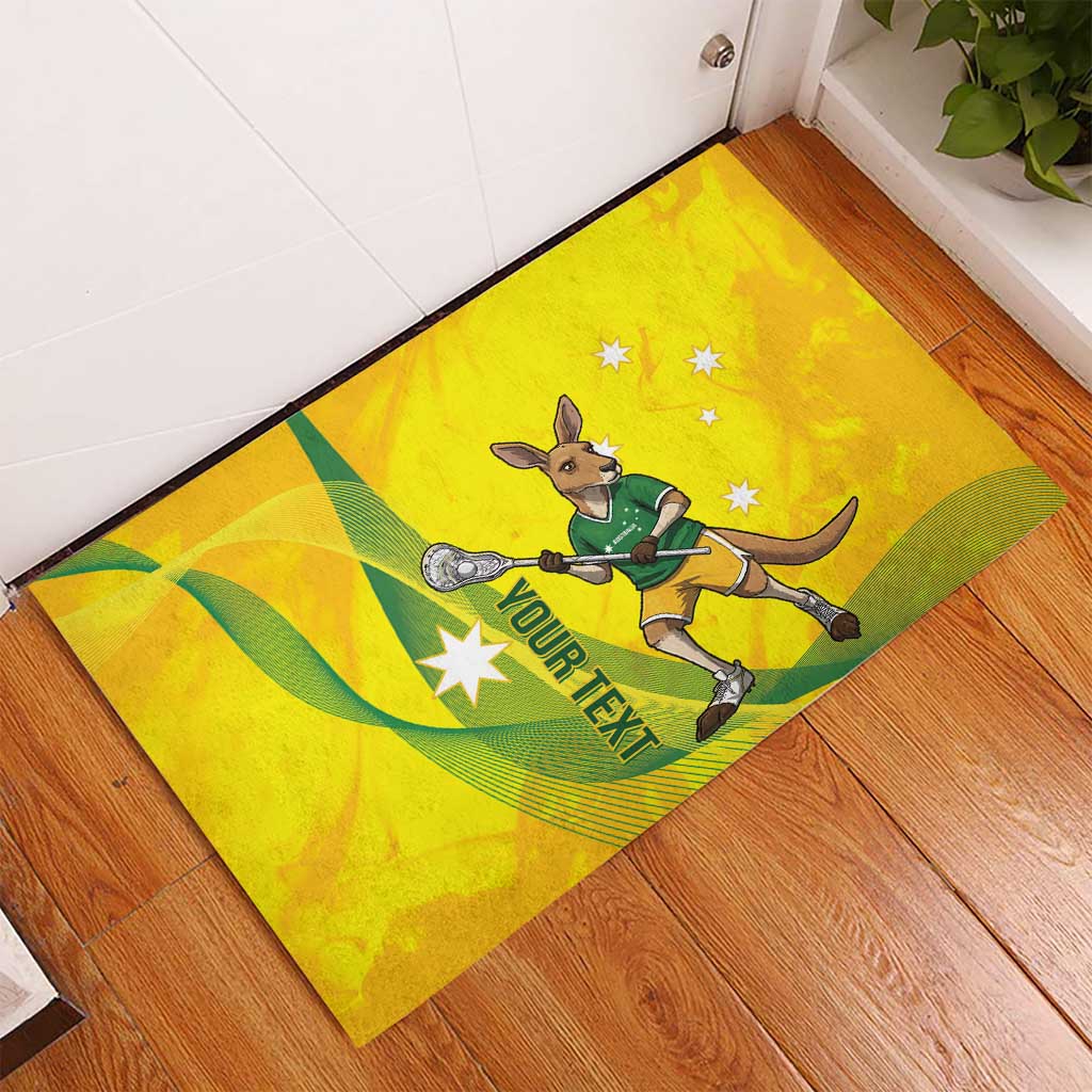 Personalised Australia Lacrosse Rubber Doormat Go Aussie Kangaroo Dynamic Style
