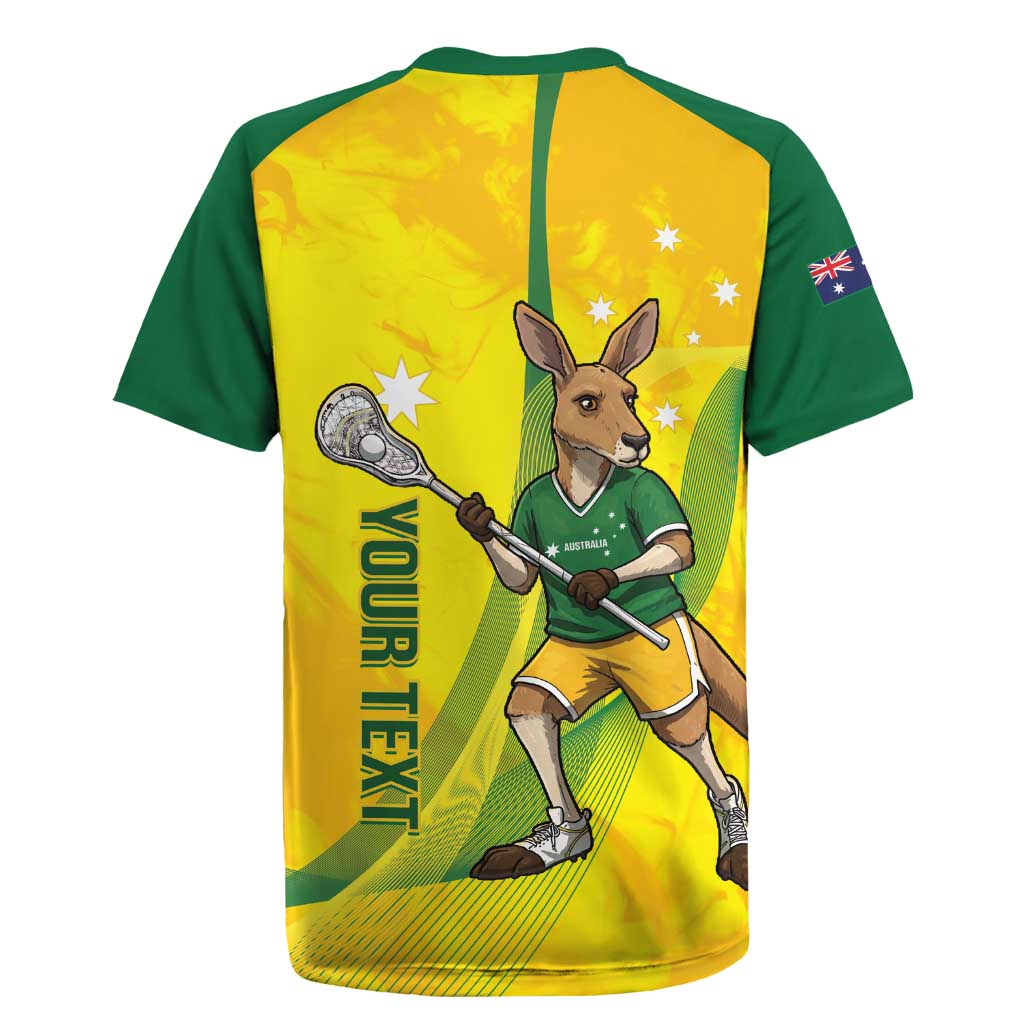 Personalised Australia Lacrosse Rugby Jersey Go Aussie Kangaroo Dynamic Style