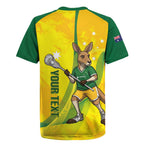 Personalised Australia Lacrosse Rugby Jersey Go Aussie Kangaroo Dynamic Style