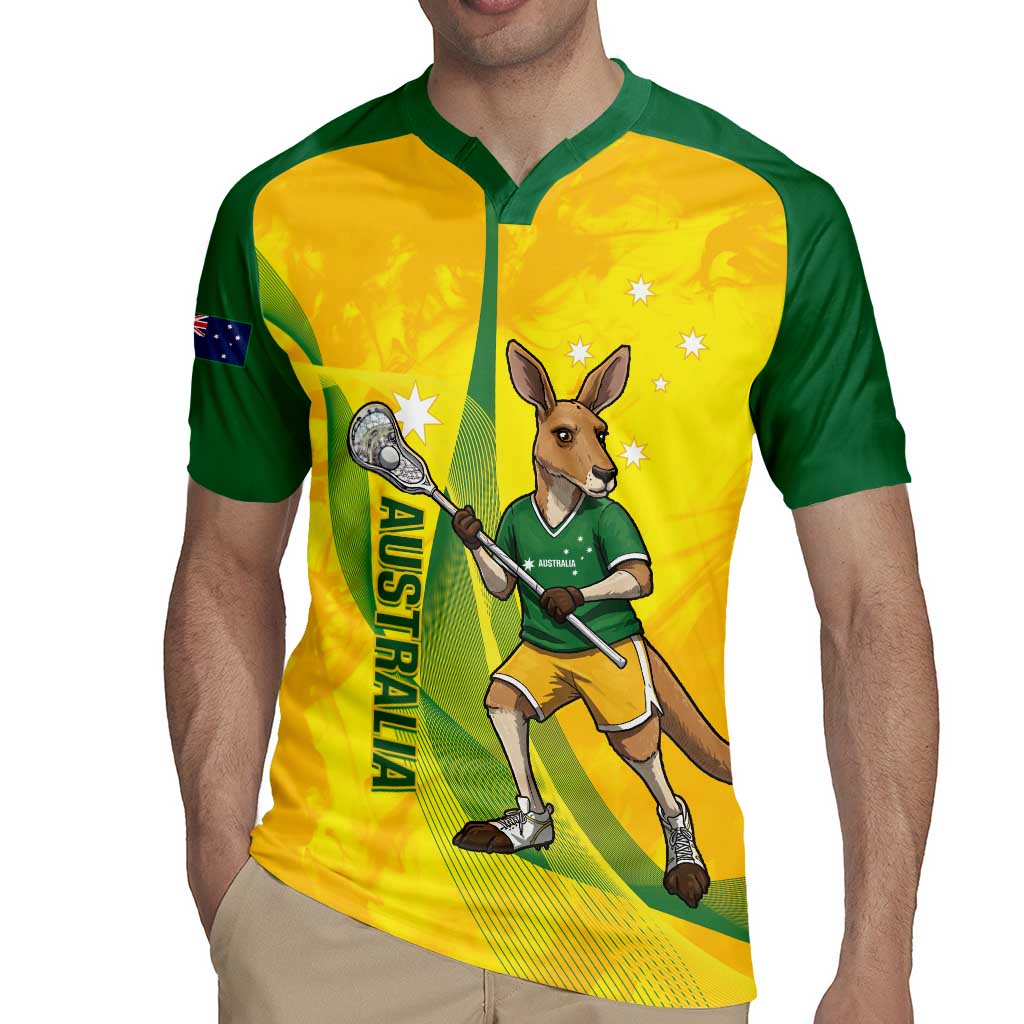 Personalised Australia Lacrosse Rugby Jersey Go Aussie Kangaroo Dynamic Style