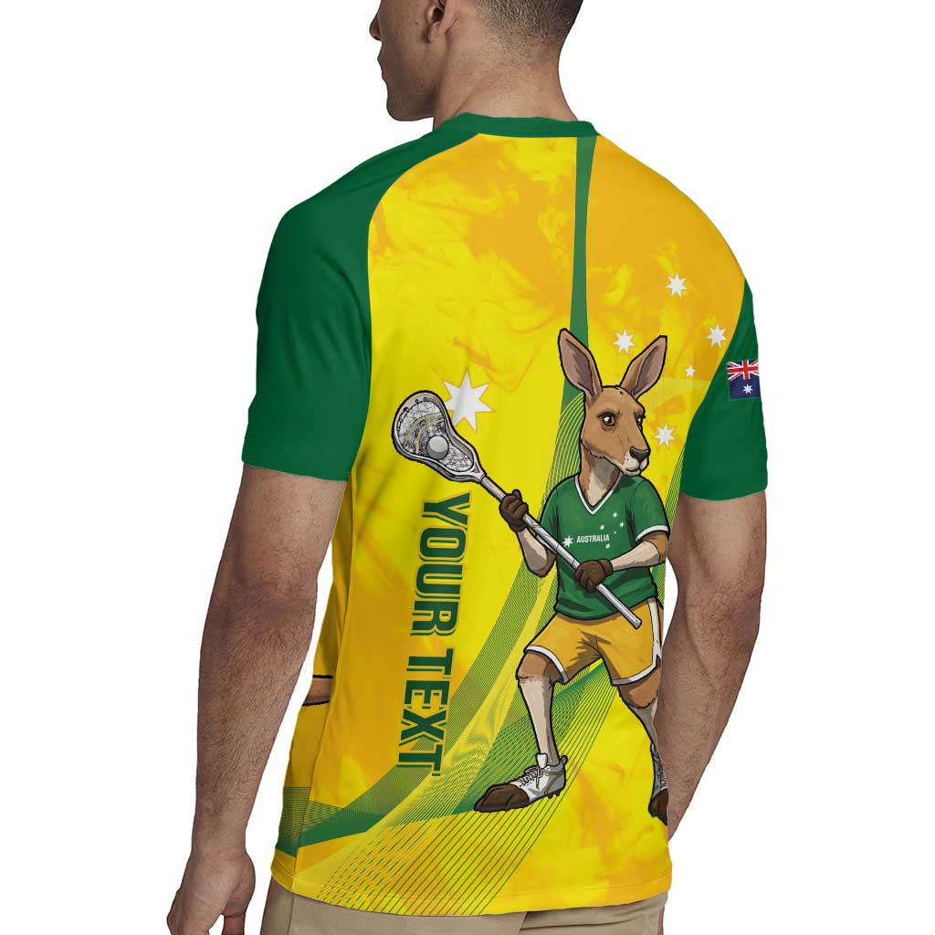 Personalised Australia Lacrosse Rugby Jersey Go Aussie Kangaroo Dynamic Style
