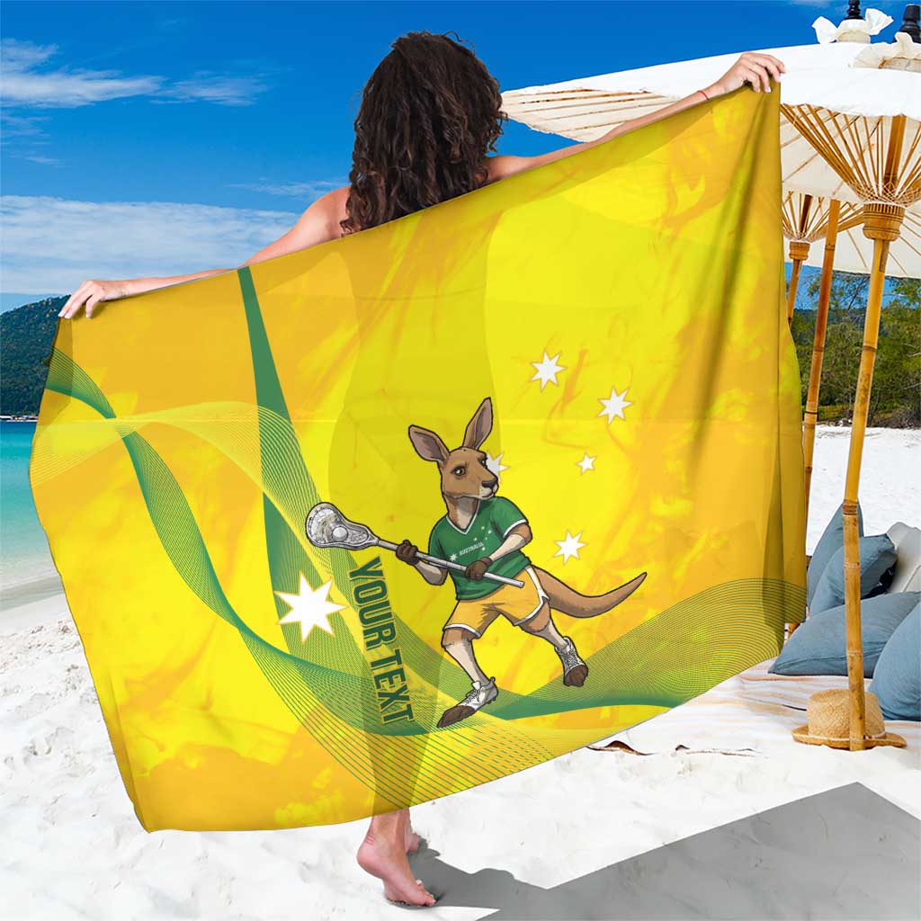 Personalised Australia Lacrosse Sarong Go Aussie Kangaroo Dynamic Style