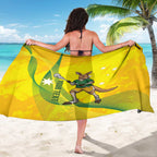 Personalised Australia Lacrosse Sarong Go Aussie Kangaroo Dynamic Style