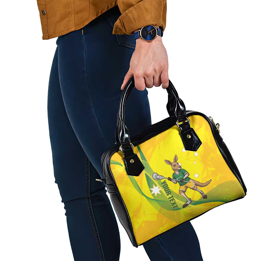 Personalised Australia Lacrosse Shoulder Handbag Go Aussie Kangaroo Dynamic Style