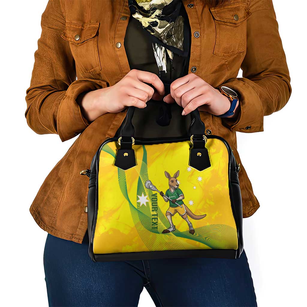 Personalised Australia Lacrosse Shoulder Handbag Go Aussie Kangaroo Dynamic Style
