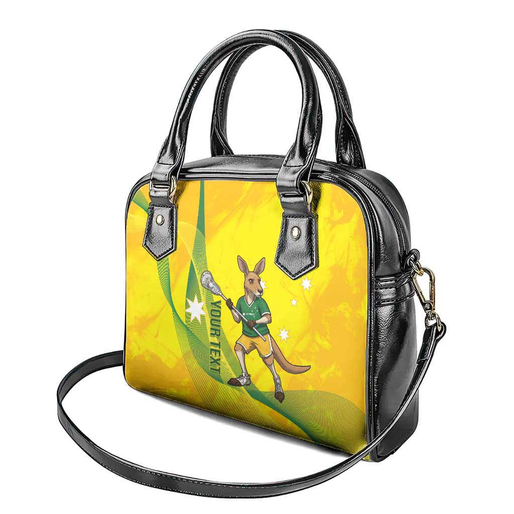 Personalised Australia Lacrosse Shoulder Handbag Go Aussie Kangaroo Dynamic Style