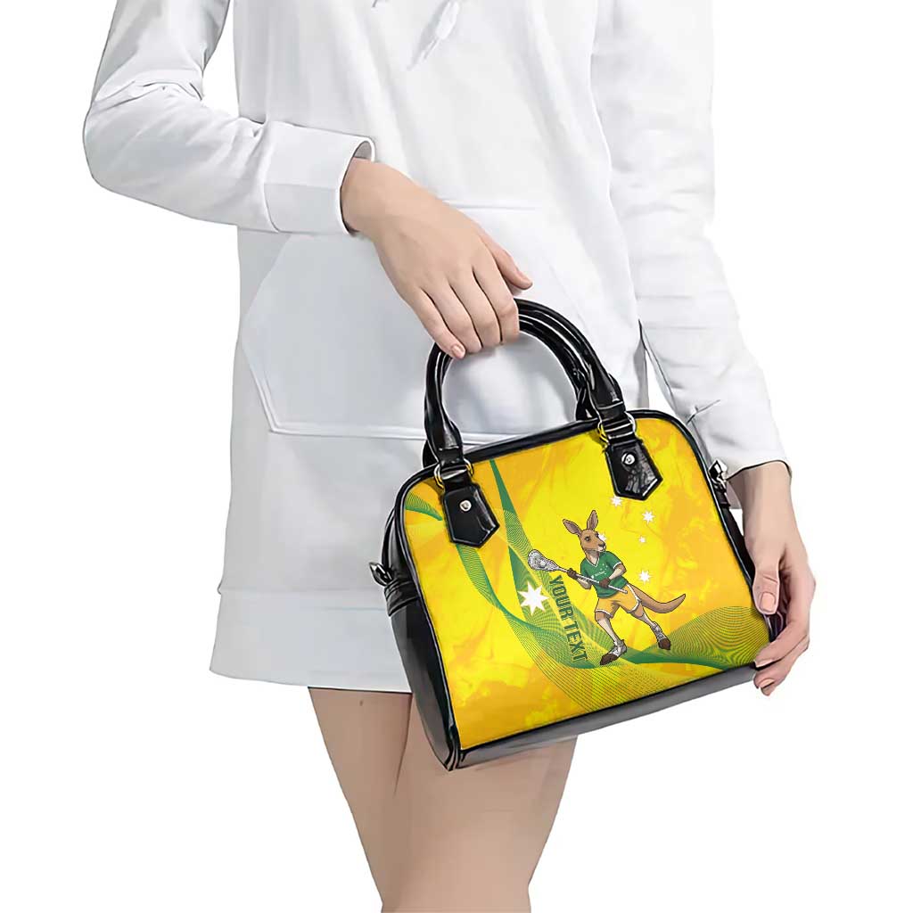 Personalised Australia Lacrosse Shoulder Handbag Go Aussie Kangaroo Dynamic Style