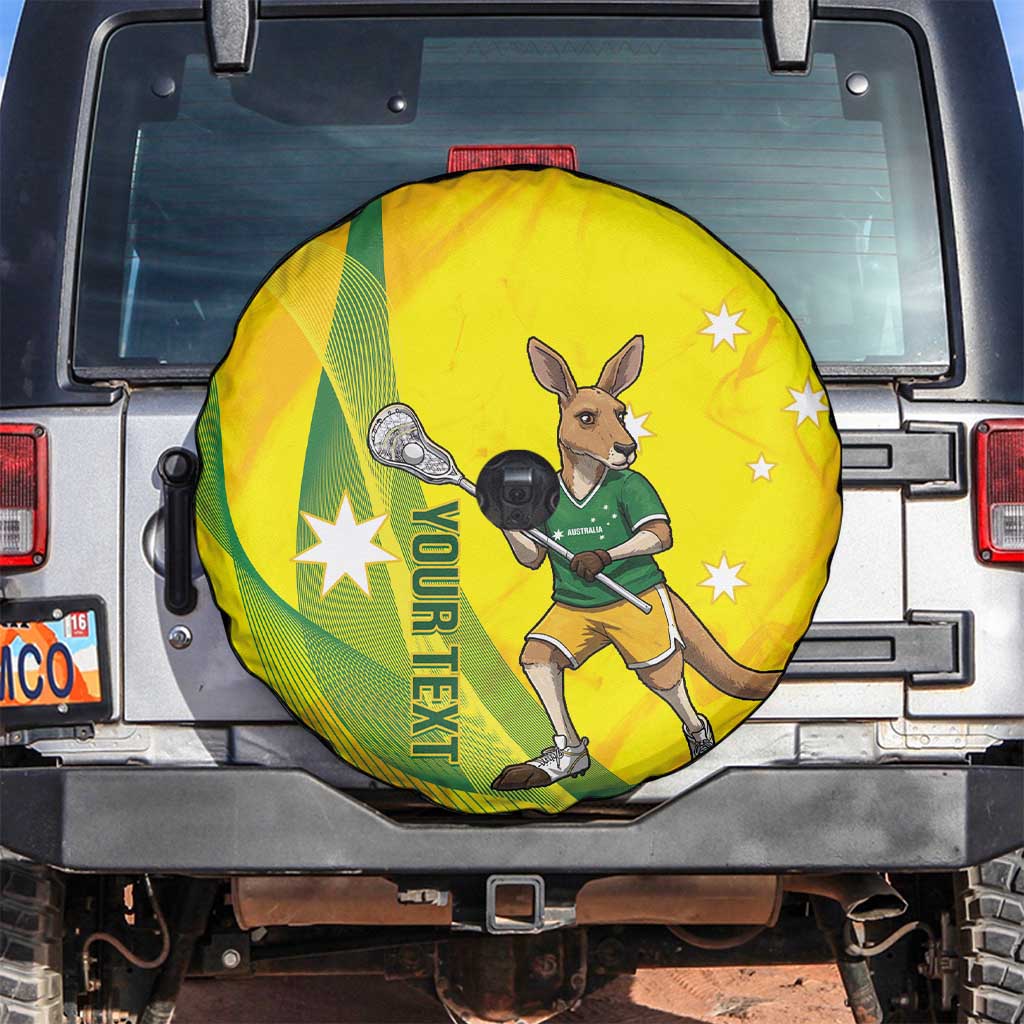 Personalised Australia Lacrosse Spare Tire Cover Go Aussie Kangaroo Dynamic Style