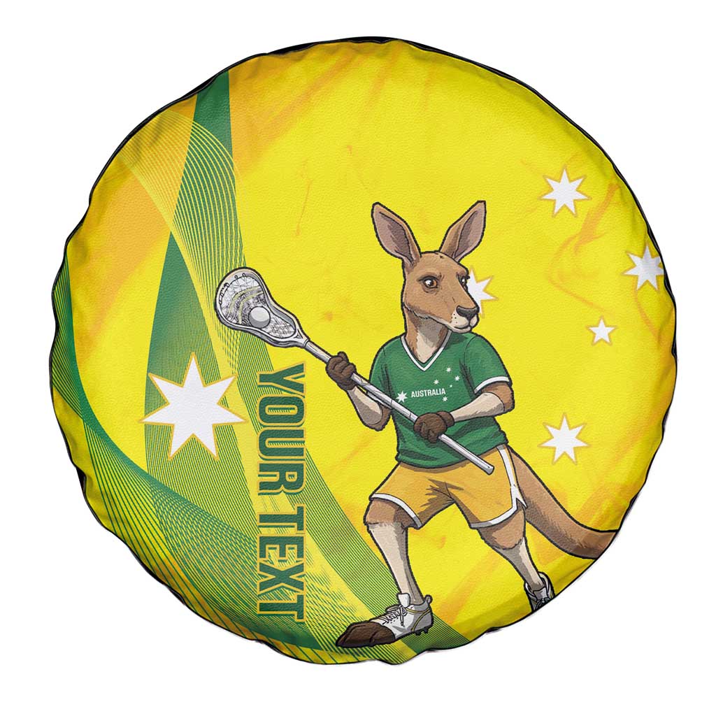 Personalised Australia Lacrosse Spare Tire Cover Go Aussie Kangaroo Dynamic Style