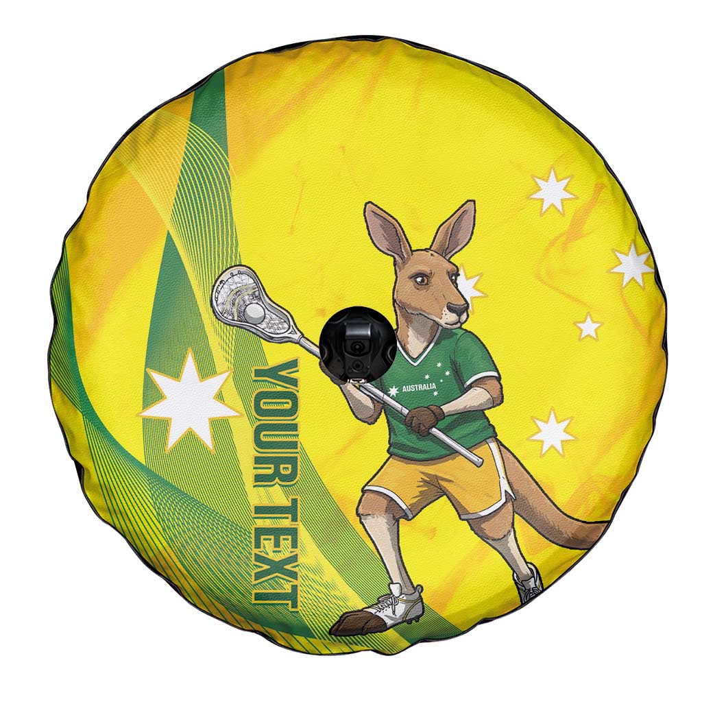 Personalised Australia Lacrosse Spare Tire Cover Go Aussie Kangaroo Dynamic Style