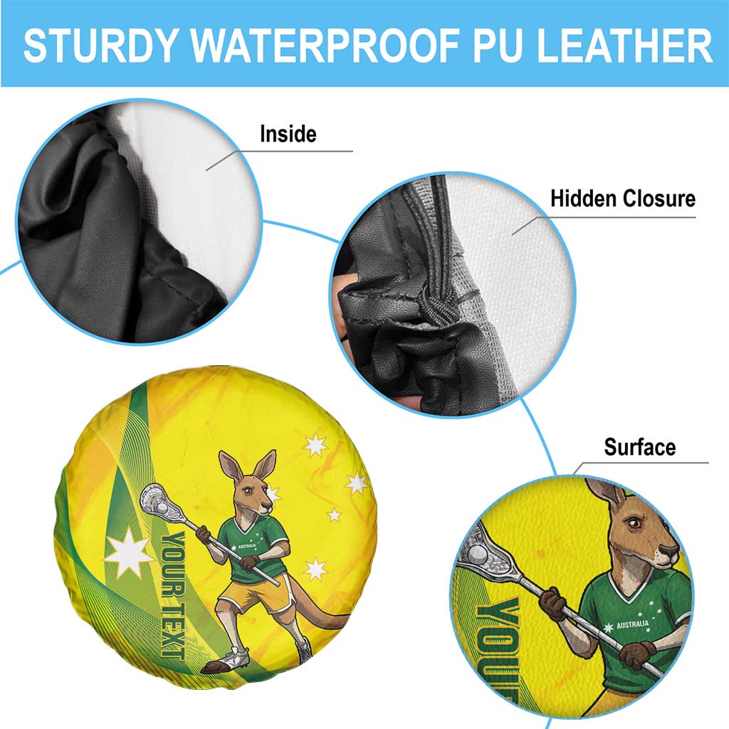 Personalised Australia Lacrosse Spare Tire Cover Go Aussie Kangaroo Dynamic Style